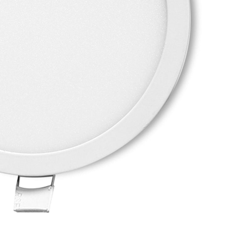 Mantra MC0180 Saona 9cm Round LED Recessed Ultra Slim Downlight 6W Matt White/Frosted Acrylic