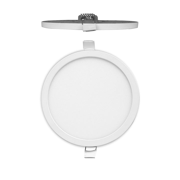 Mantra MC0183 Saona 22.5cm Round LED Recessed Ultra Slim Downlight 24W Matt White/Frosted Acrylic