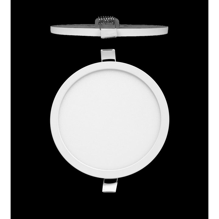 Mantra MC0183 Saona 22.5cm Round LED Recessed Ultra Slim Downlight 24W Matt White/Frosted Acrylic