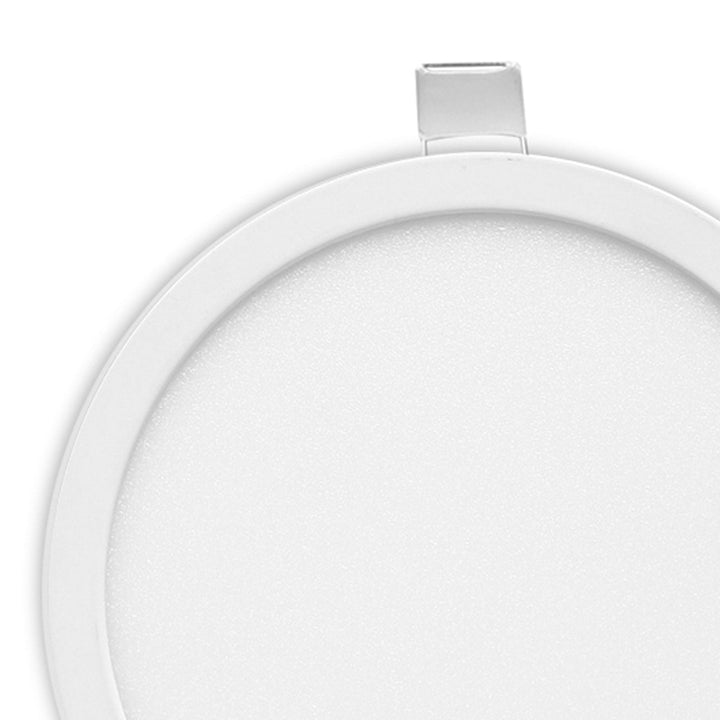 Mantra MC0183 Saona 22.5cm Round LED Recessed Ultra Slim Downlight 24W Matt White/Frosted Acrylic