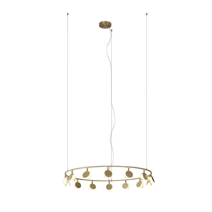 Mantra M7357 Shell 14 Light Pendant Round 60W LED Gold