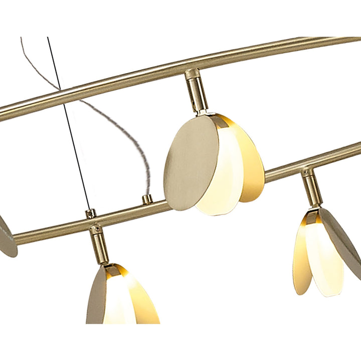 Mantra M7260 Shell 12 Light Pendant Round 50W LED Gold