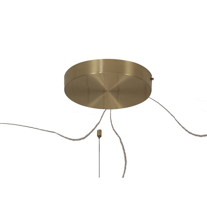 Mantra M7355 Shell 12+8+4 Light Pendant Round 120W LED Gold