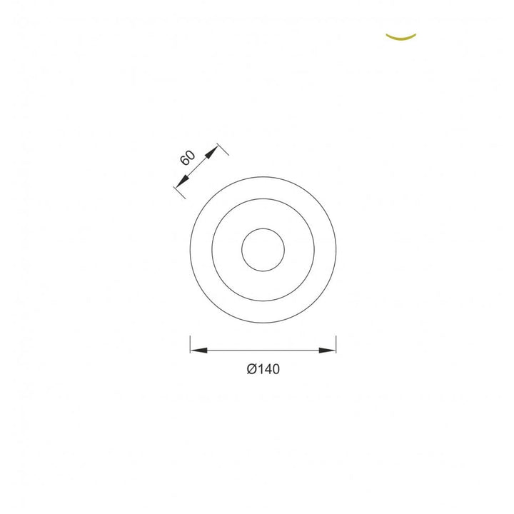 Mantra M5123 Sol Wall Lamp 14cm Round 4W LED Aluminium / Acrylic