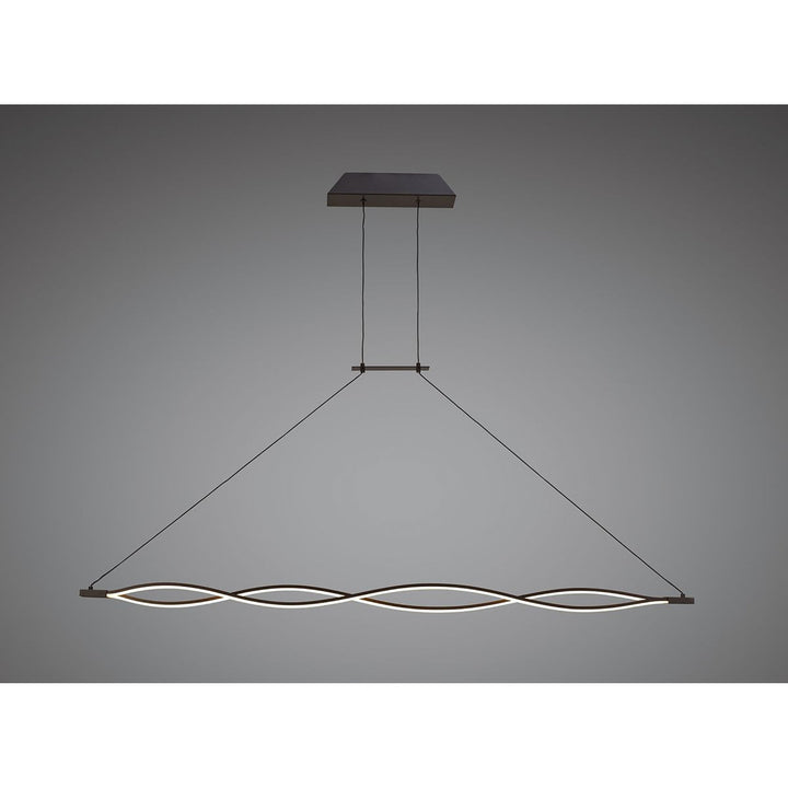 Mantra M5818 Sahara XL Pendant LED Dimmable Frosted Acrylic Brown Oxide
