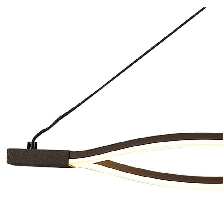 Mantra M5818 Sahara XL Pendant LED Dimmable Frosted Acrylic Brown Oxide