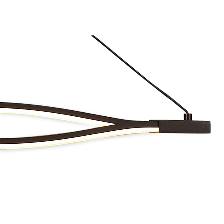 Mantra M5818 Sahara XL Pendant LED Dimmable Frosted Acrylic Brown Oxide