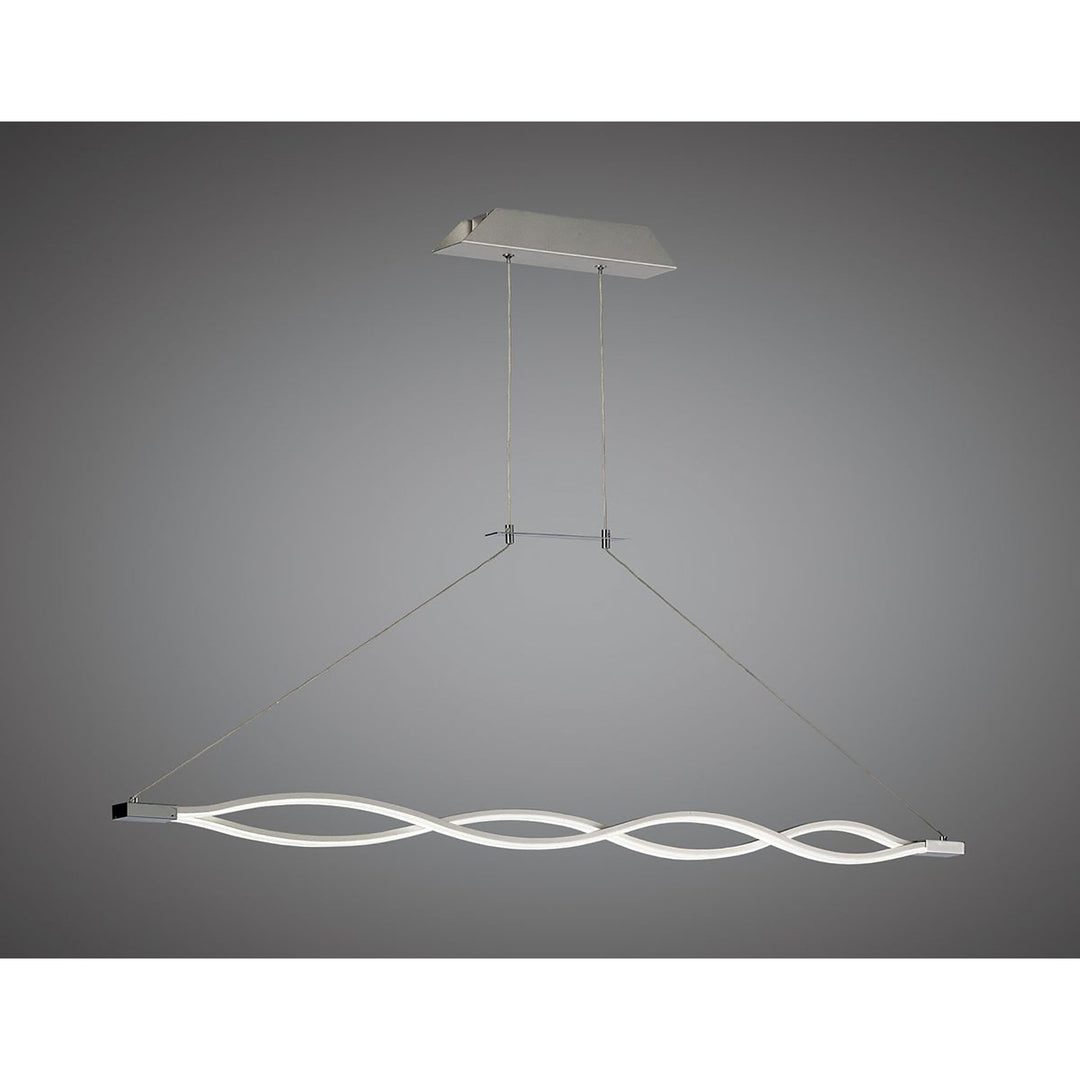 Mantra M5815 Sahara XL Pendant LED Dimmable Silver Frosted Acrylic Polished Chrome