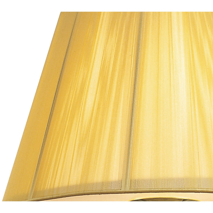 Mantra M0386PB Siena Pendant Round 1 Light E27 Polished Brass Amber Cream Shade And Clear Crystal