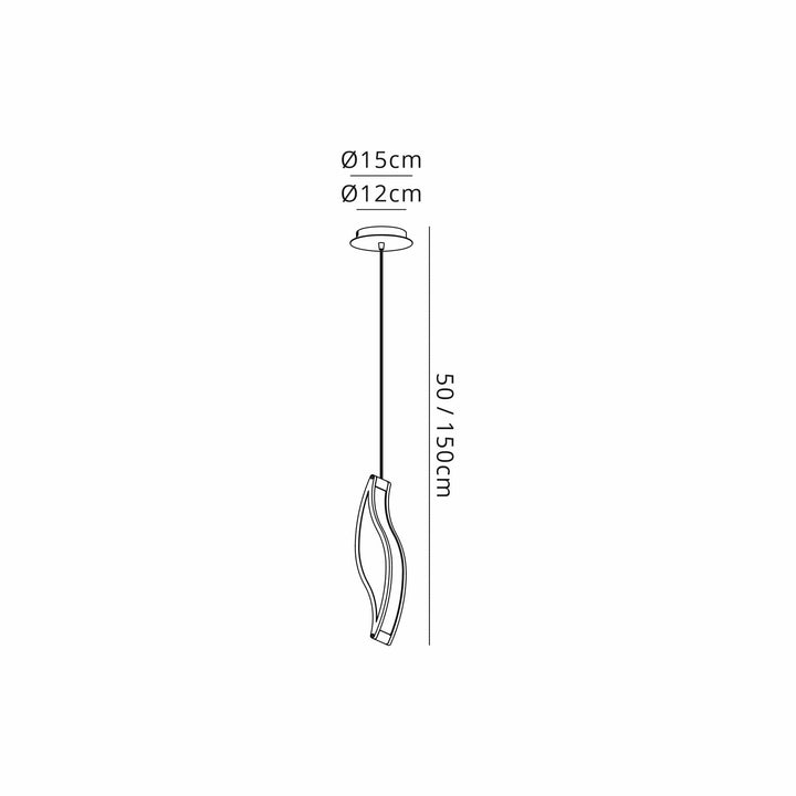 Mantra M0670 Sintesys Pendant E27 1 Light E27 Polished Chrome/White Acrylic