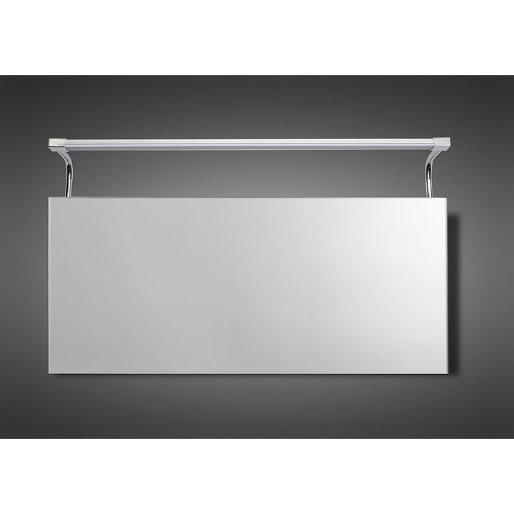 Mantra M5088 Sisley Wall Lamp LED Big Double IP44 Silver Frosted Acrylic Polished Chrome