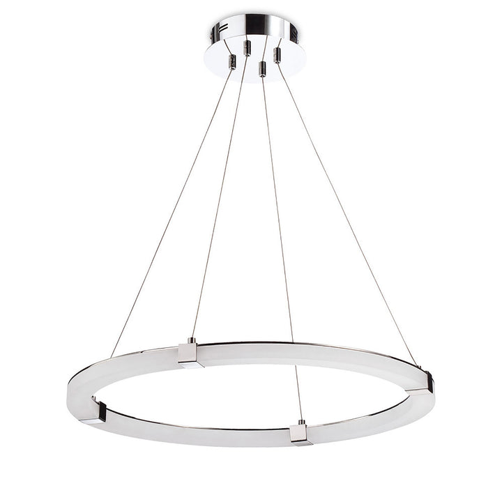 Mantra M8169/1 Taccía Pendant 28W LED Round Polished Chrome/Frosted Acrylic