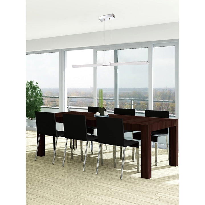 Mantra M8171/1 Taccía Pendant 28W LED Oval Polished Chrome/Frosted Acrylic