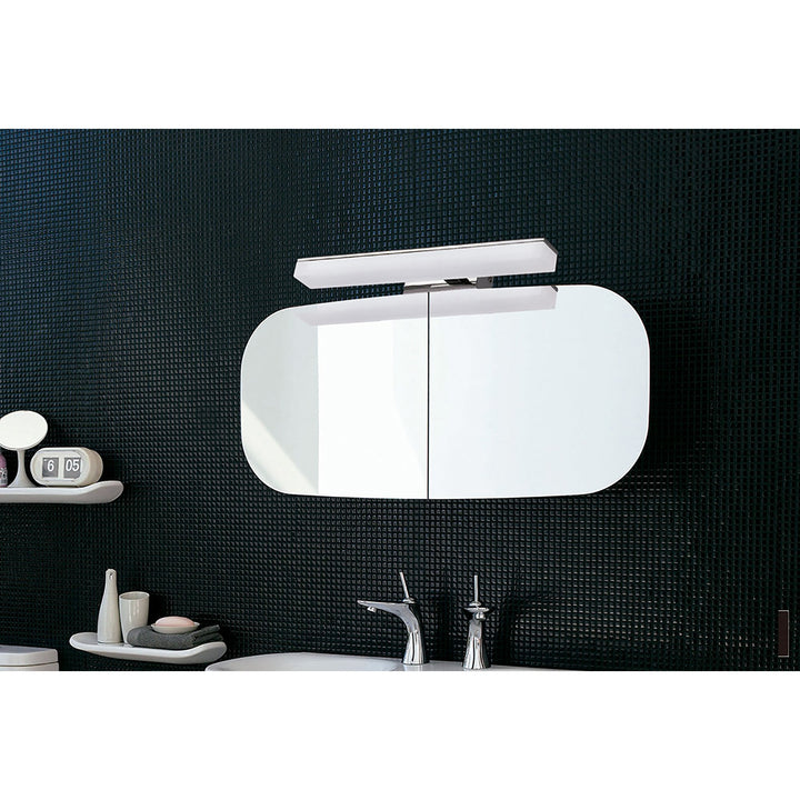 Mantra M8168/1 Taccía Pendant 28W LED Square Polished Chrome/Frosted Acrylic