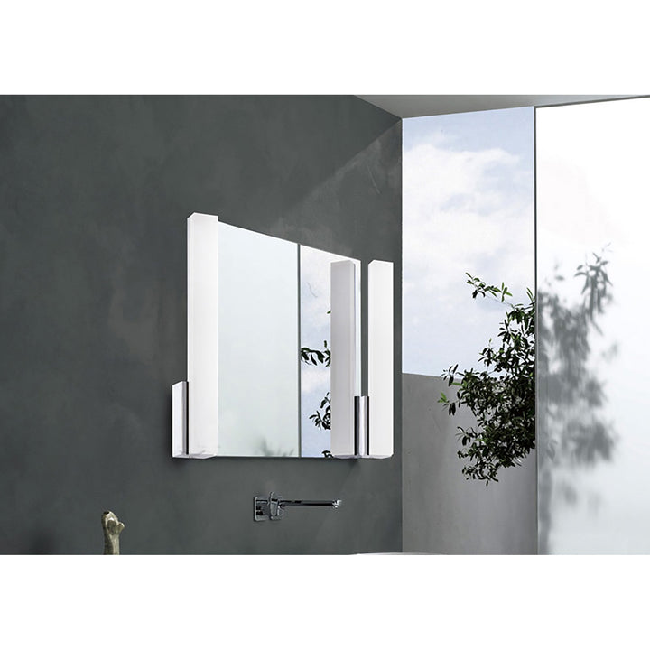 Mantra M8168/1 Taccía Pendant 28W LED Square Polished Chrome/Frosted Acrylic