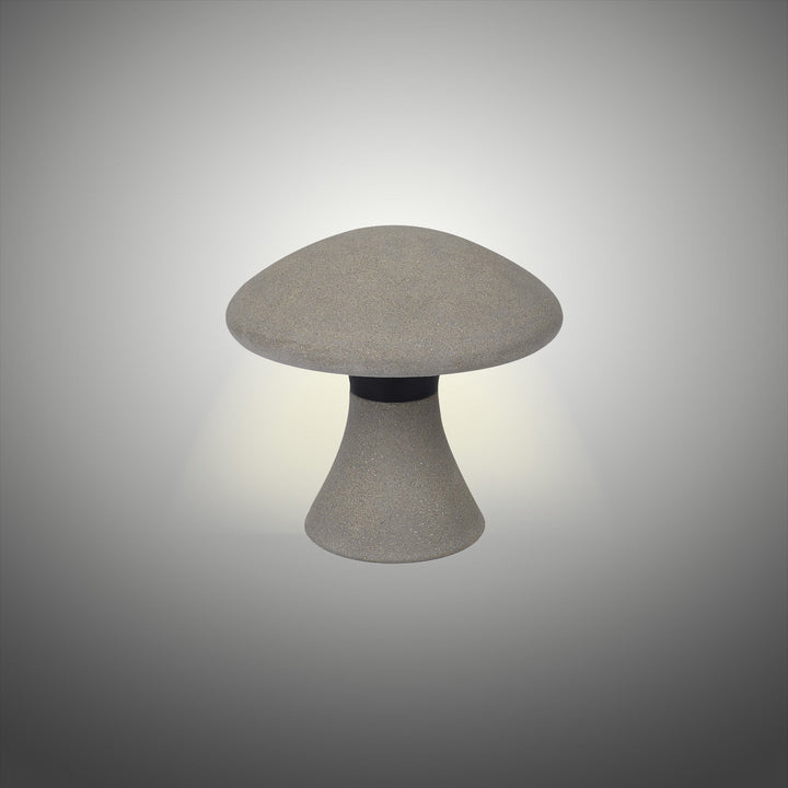 Mantra M7105 Taos Outdoor Small Mushroom Bollard 6.5W LED Dark Grey Cement