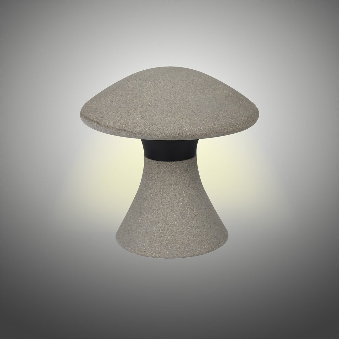 Mantra M7106 Taos Outdoor Large Mushroom Bollard 12W LED Dark Grey Cement