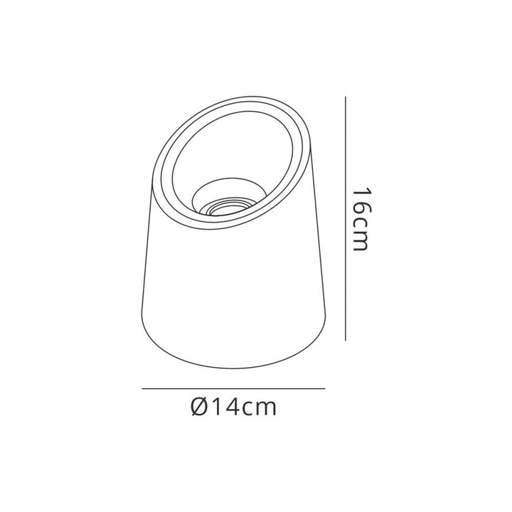Mantra M7107 | Taos Outdoor Ground Light | Dark Grey Cement Finish