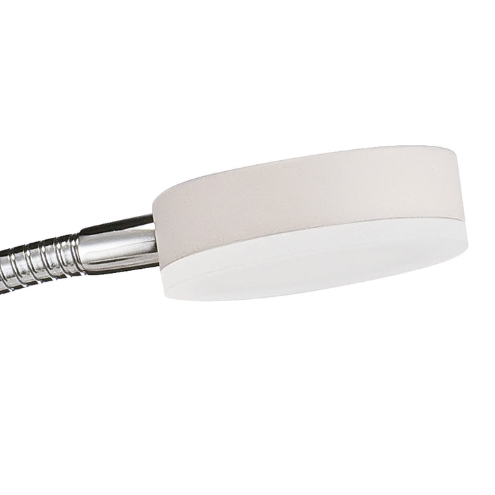 Mantra M8140/1 Tobias Table Lamp 1 Light 3W LED Matt White/Frosted Acrylic/Polished Chrome