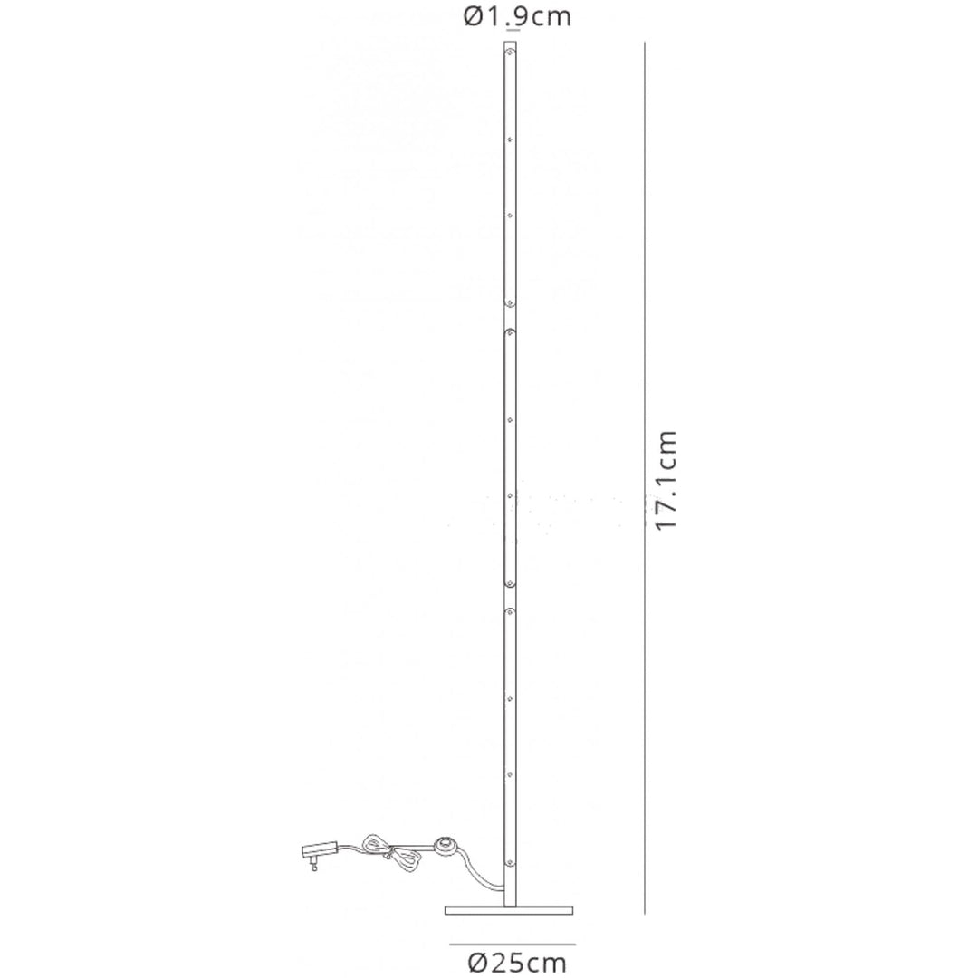 Mantra M6735 Torch Floor Lamp 25W LED Sand White