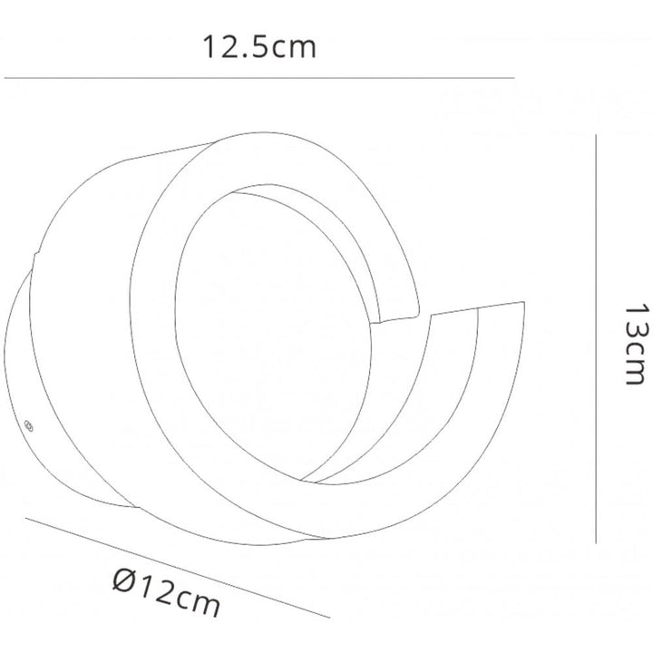 Mantra M6654 Tsunami 1 Light Round Wall Lamp 12W LED Sand White