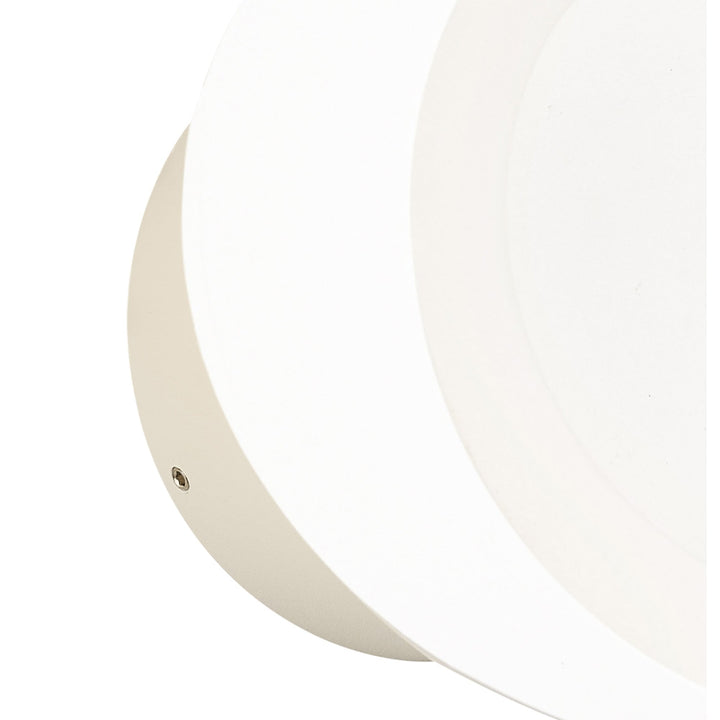 Mantra M6654 Tsunami 1 Light Round Wall Lamp 12W LED Sand White