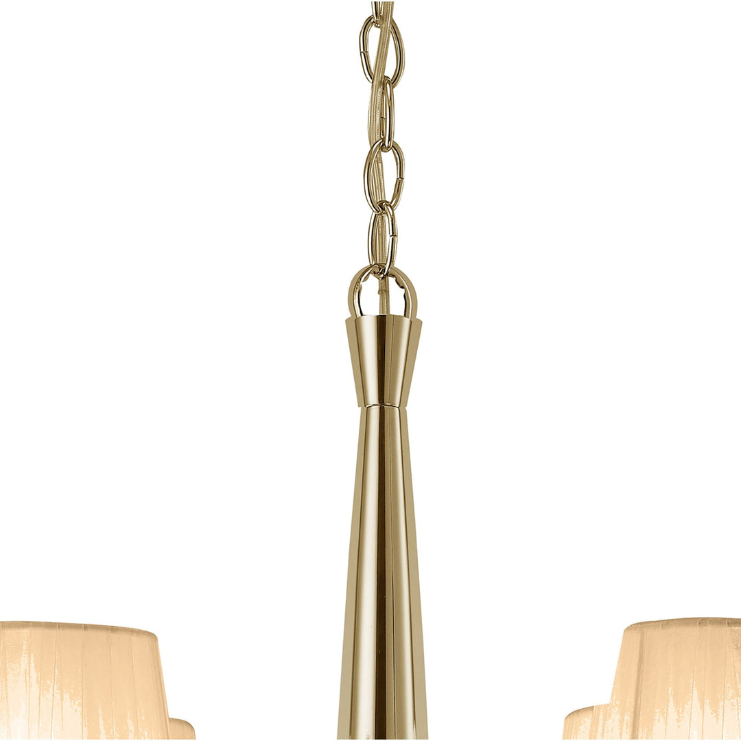Mantra M3852FG/SBS Tiffany Pendant 4+4 Light E14+G9 French Gold Soft Bronze Shades & Clear Crystal