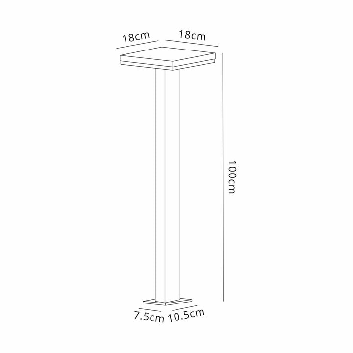 Mantra M6499 Tignes Pillar Lamp LED IP54 Anthracite