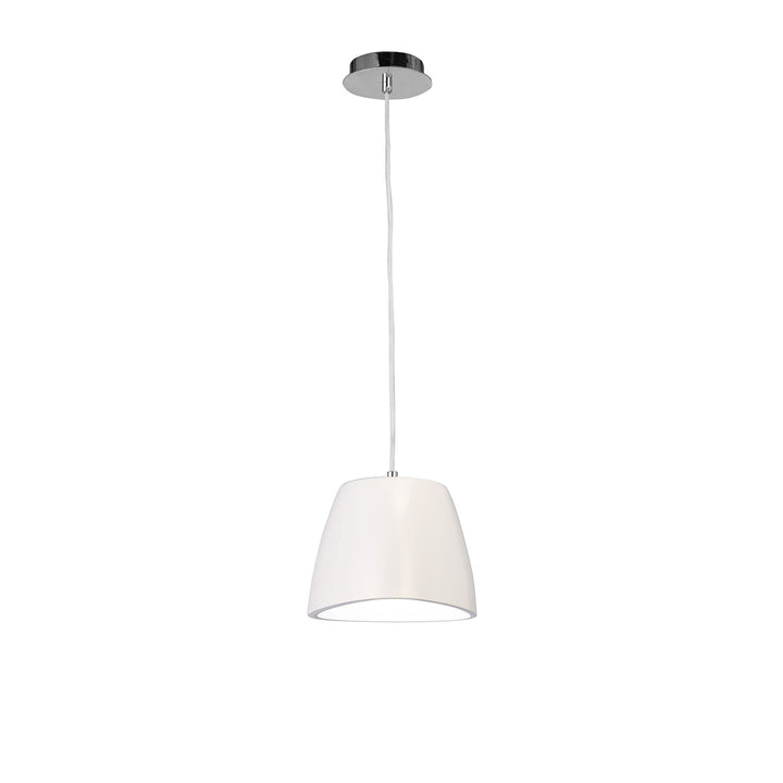 Mantra M4823 Triangle Pendant Small 1 Light Gloss White