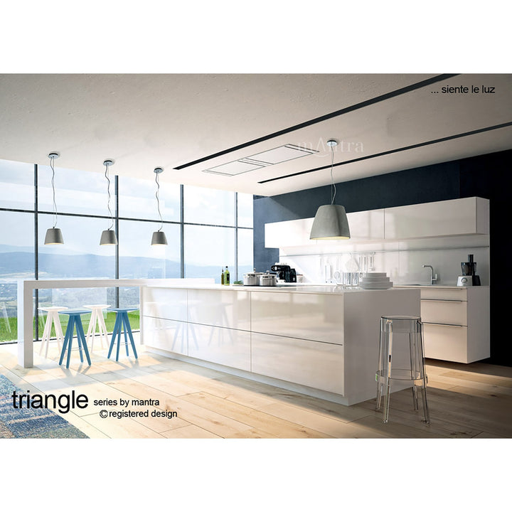 Mantra M4823 Triangle Pendant Small 1 Light Gloss White
