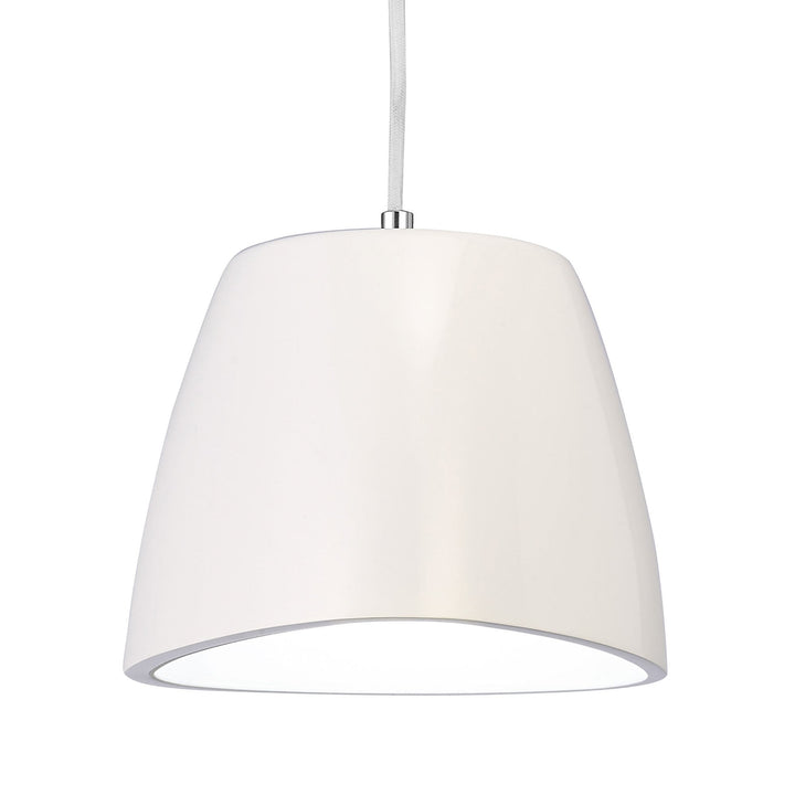 Mantra M4823 Triangle Pendant Small 1 Light Gloss White