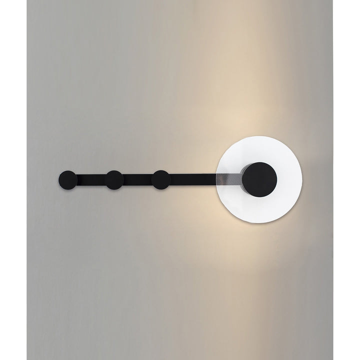 Mantra M7293 Venus Wall Lamp Coat Rack 6W LED Black