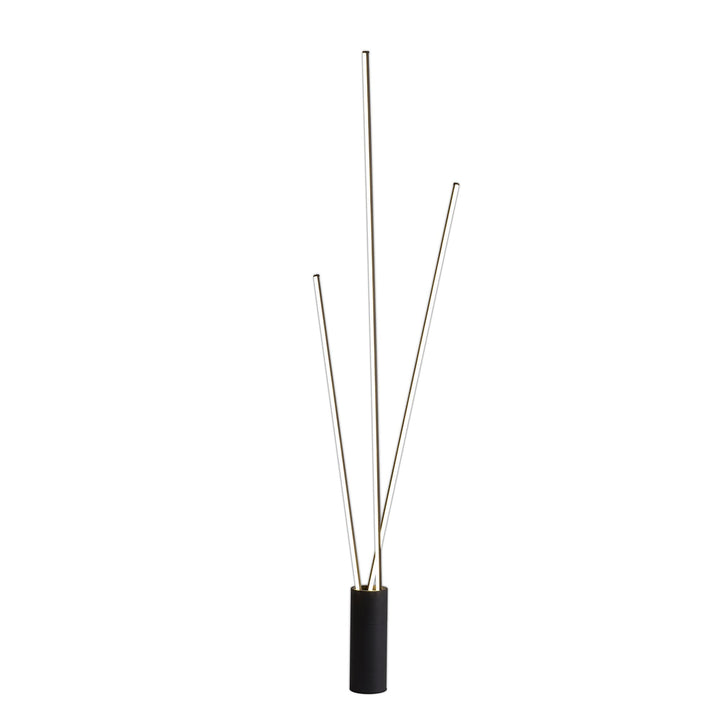 Mantra M7348 Vertical 3 Light Floor Lamp 60W LED Dimmable Black