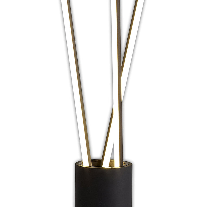 Mantra M7348 Vertical 3 Light Floor Lamp 60W LED Dimmable Black