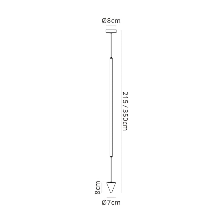 Mantra M7351 Vertical Pendant/Floor Lamp 36W LED Dimmable White
