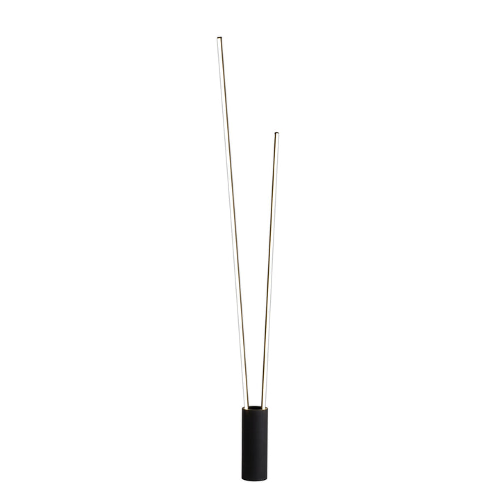 Mantra M7346 Vertical 2 Light Floor Lamp 44W LED Dimmable Black