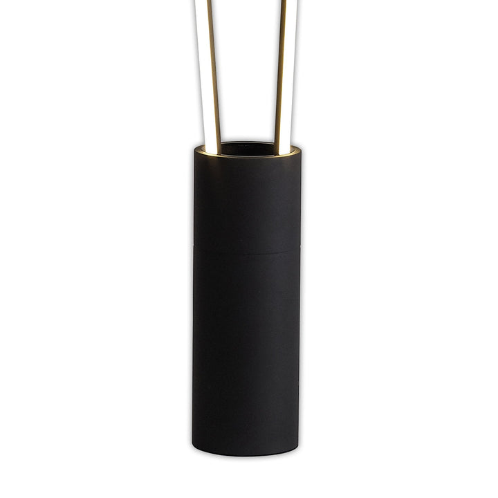 Mantra M7346 Vertical 2 Light Floor Lamp 44W LED Dimmable Black