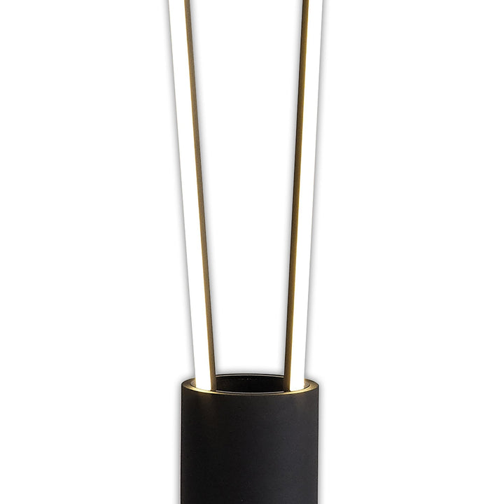Mantra M7346 Vertical 2 Light Floor Lamp 44W LED Dimmable Black
