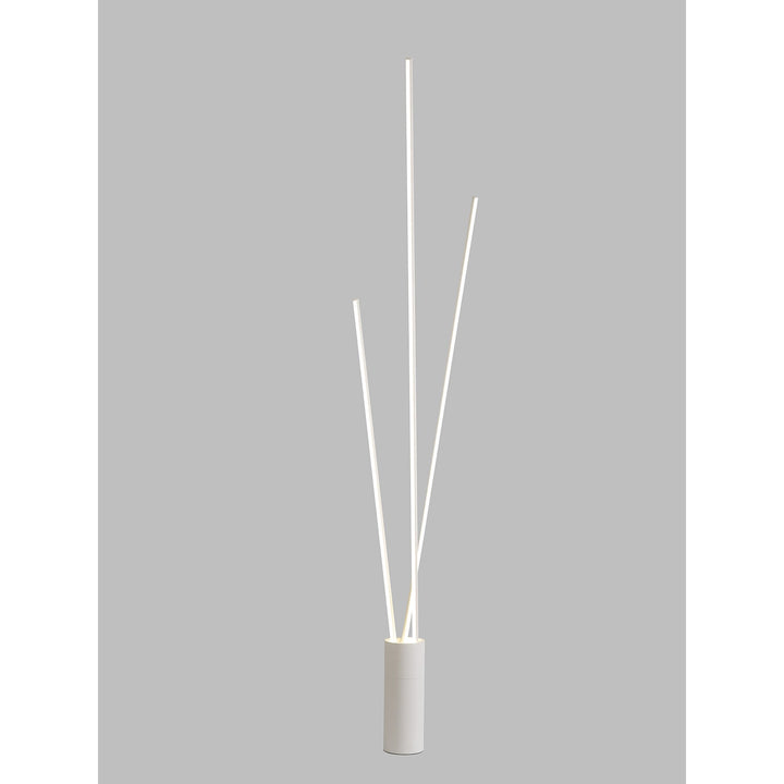 Mantra M7347 Vertical 3 Light Floor Lamp 60W LED Dimmable White