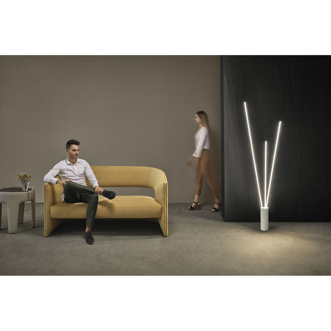 Mantra M7347 Vertical 3 Light Floor Lamp 60W LED Dimmable White