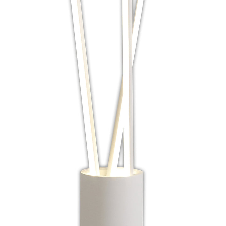 Mantra M7347 Vertical 3 Light Floor Lamp 60W LED Dimmable White