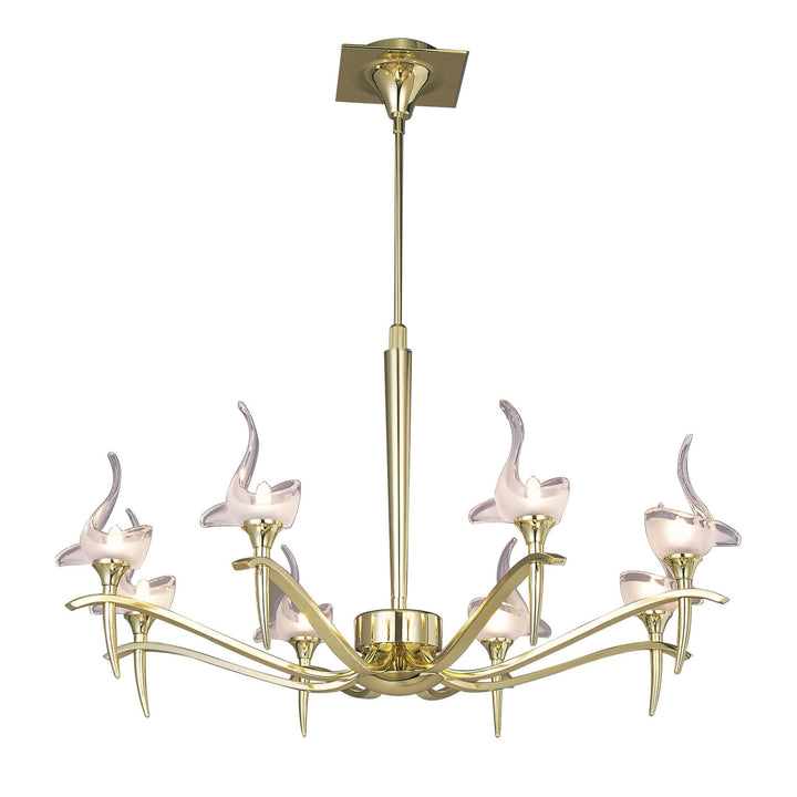 Mantra M0321PB Viena Telescopic Pendant Round 8 Light G9 Polished Brass