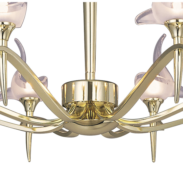Mantra M0321PB Viena Telescopic Pendant Round 8 Light G9 Polished Brass