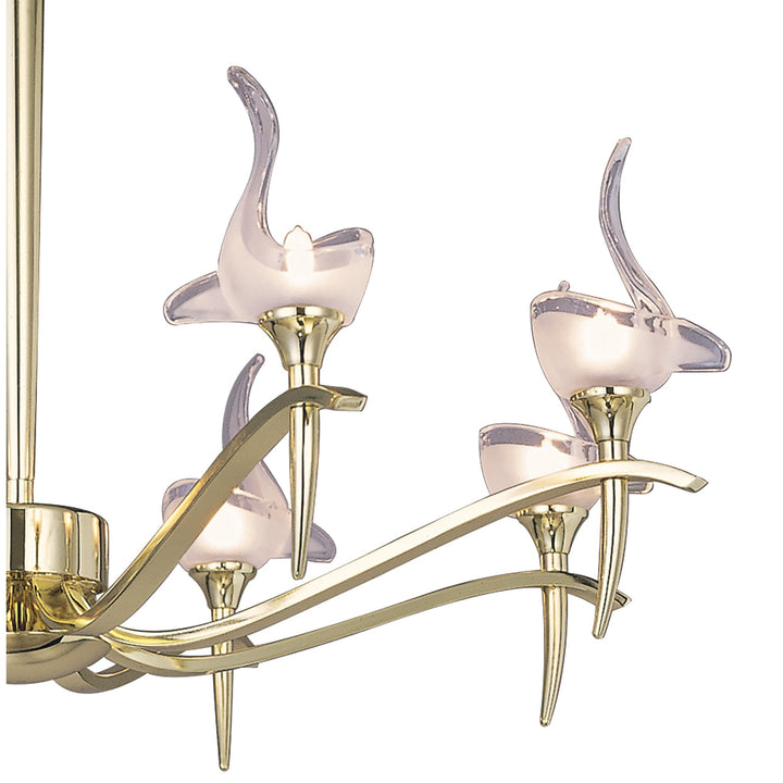 Mantra M0321PB Viena Telescopic Pendant Round 8 Light G9 Polished Brass