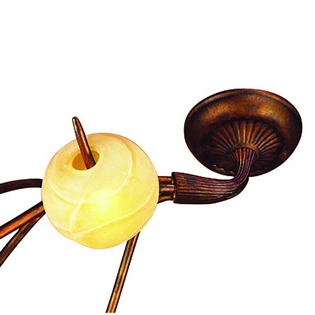 Mantra M38003 Wave Ceiling 5 Light G9 Rustic Gold
