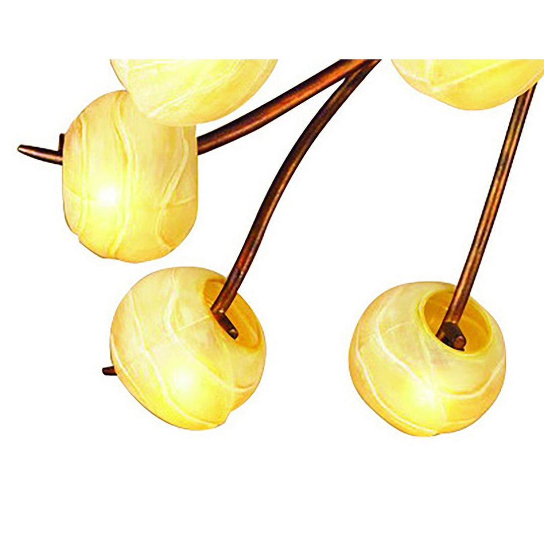 Mantra M38003 Wave Ceiling 5 Light G9 Rustic Gold