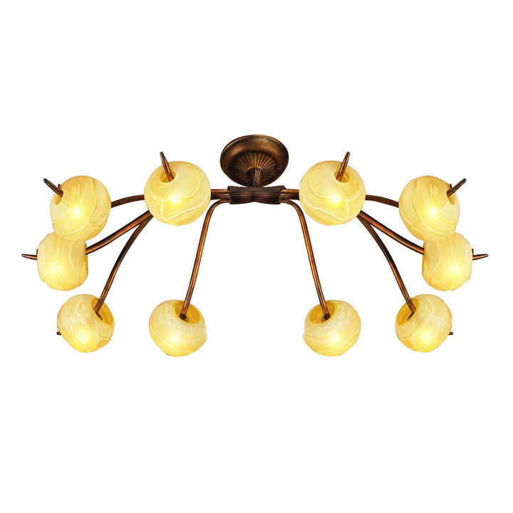 Mantra M38001 Wave Ceiling 10 Light G9 Rustic Gold