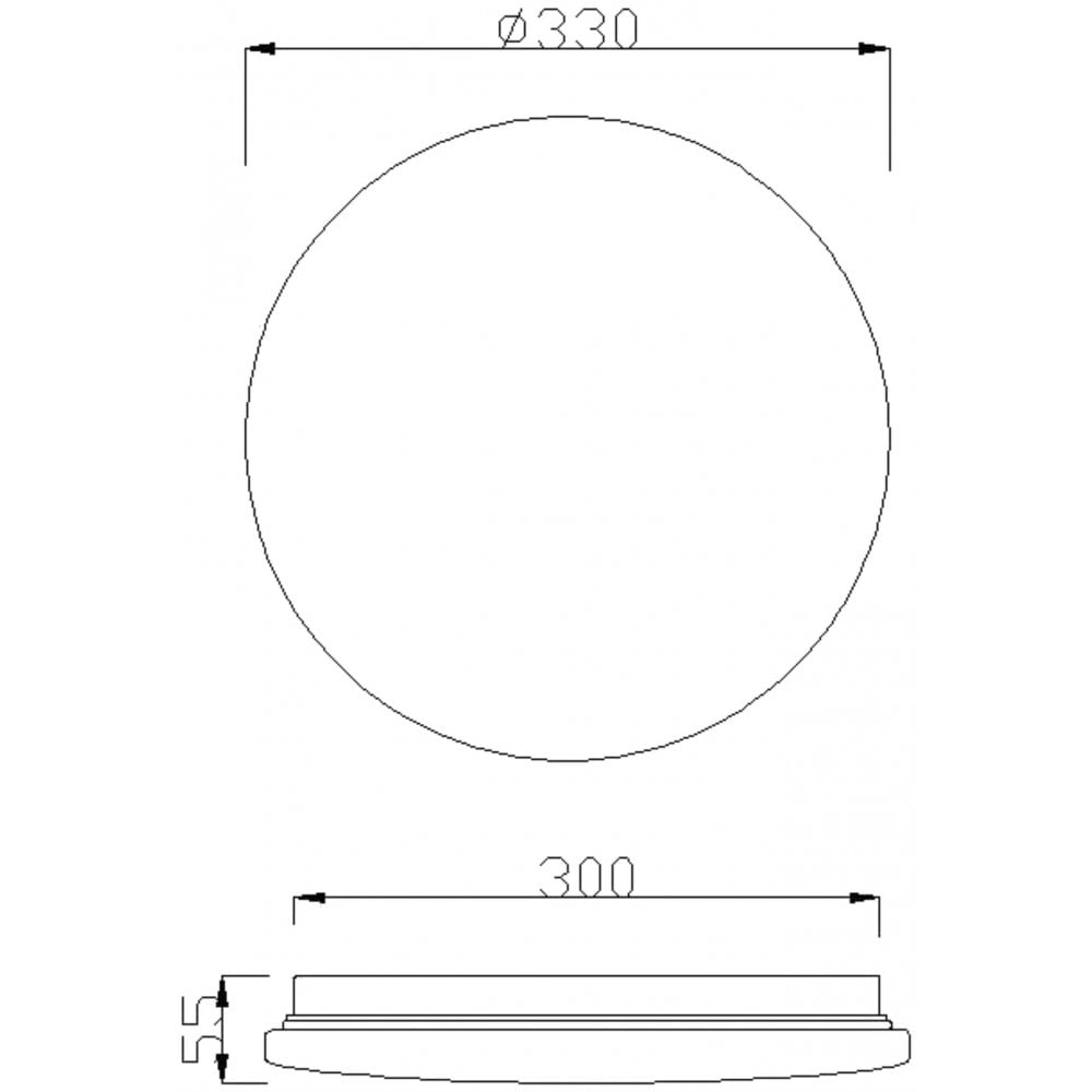 Mantra M5945 Zero II Flush 33cm Round 24W LED White