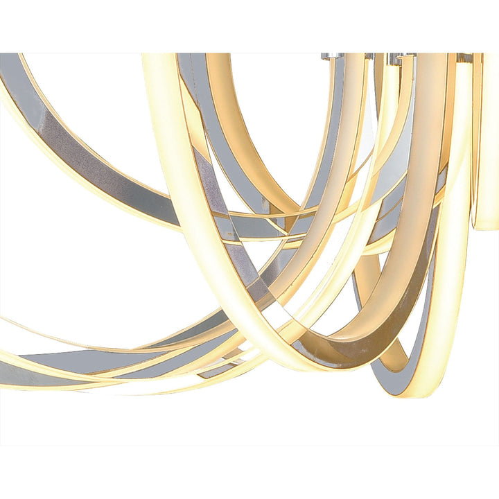 Mantra M5560 Versailles Pendant LED Light Polished Chrome White Acrylic