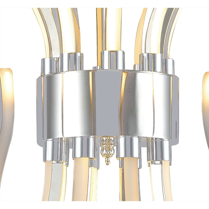 Mantra M5561 Versailles Pendant LED Light Polished Chrome White Acrylic